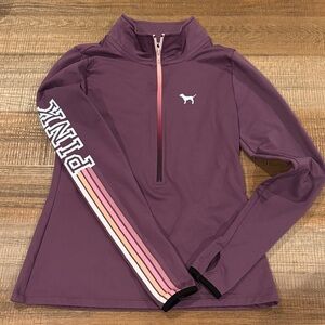 PINK Victoria's Secret Women's Plum Quarter-Zip Sweatshirt